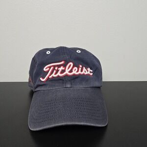Titleist Hat Cap Mens‎ Strap Back Blue Spellout Logo Performance Golf Golfing